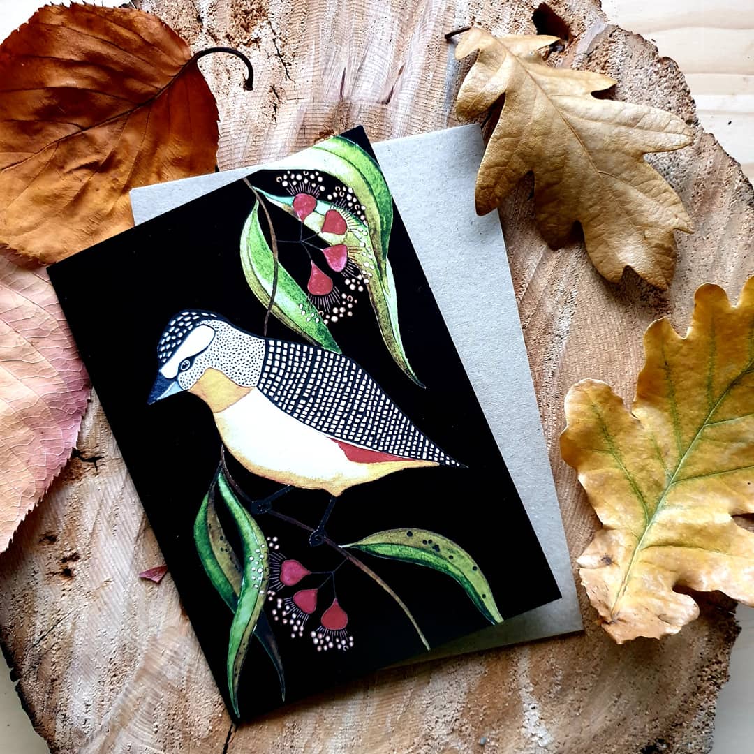 Bosa Art Co Greeting Cards greeting cards Bosa Art Co Spotted Pardalote 