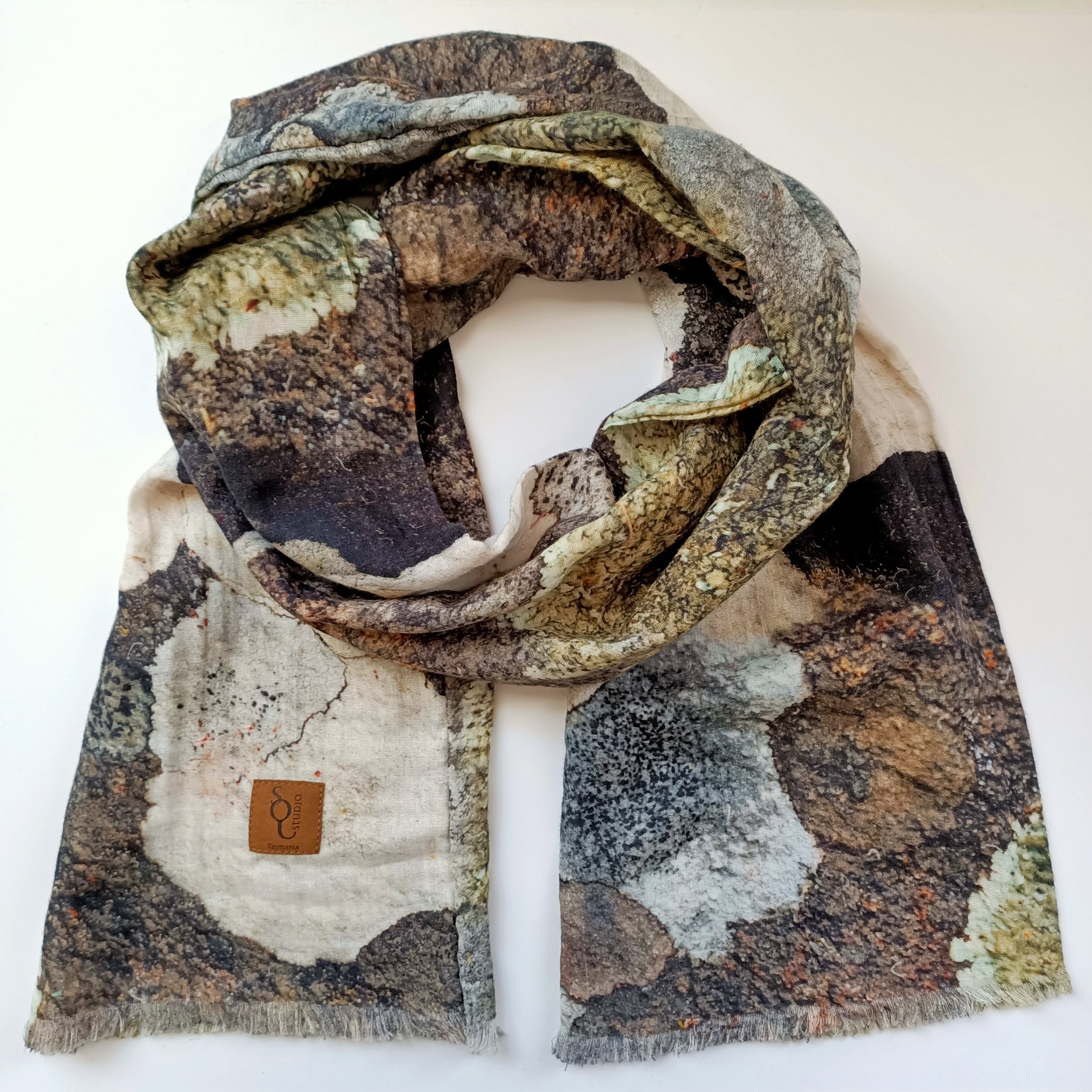 Lichen Organic Cotton Scarf scarf The Spotted Quoll 