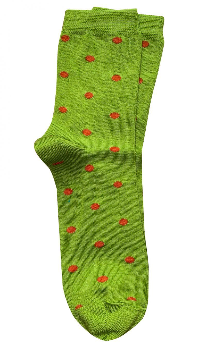 ‘Dotty’ Cotton Socks - Tightology socks Tightology Lime & Rust Dots Short 