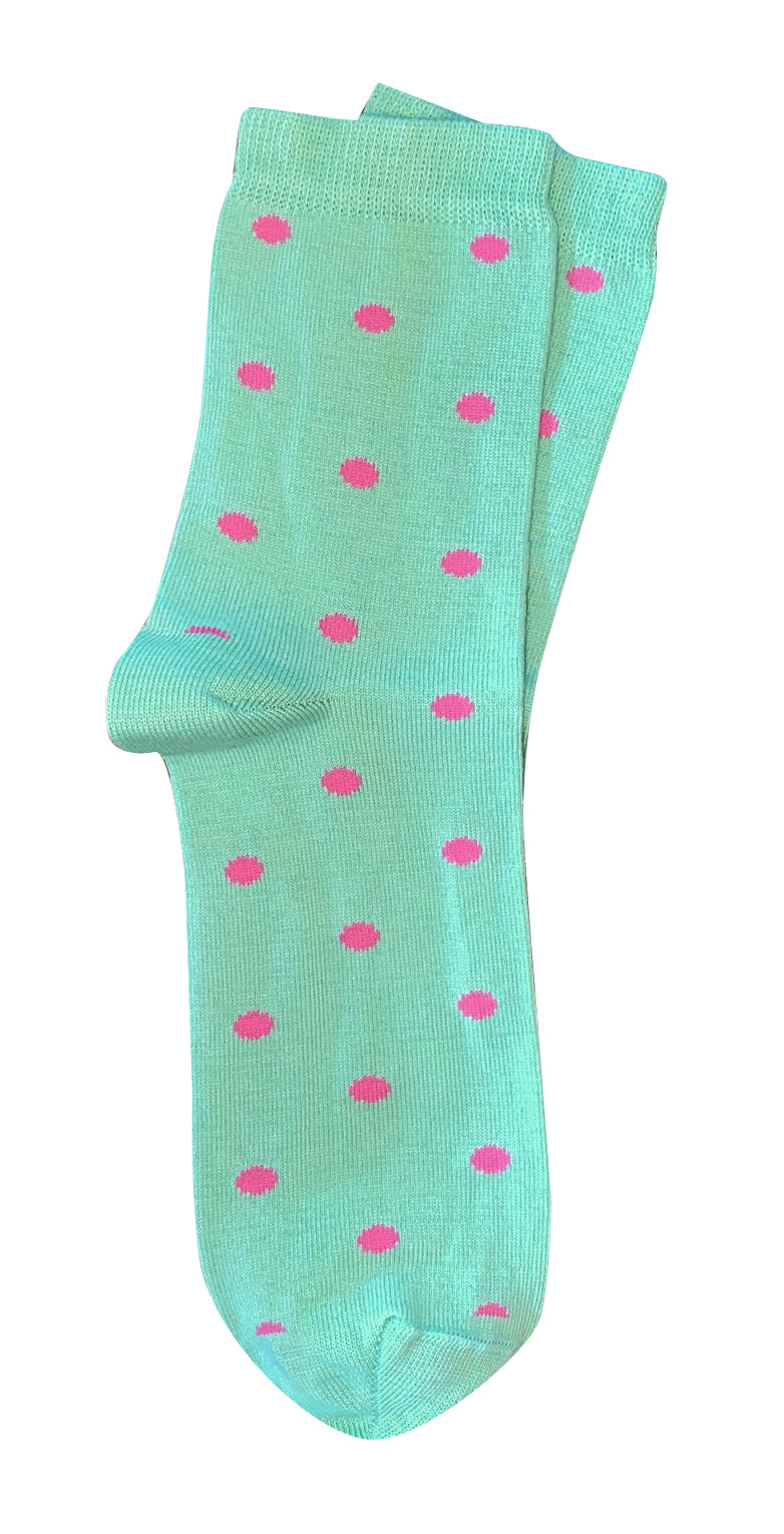 ‘Dotty’ Cotton Socks - Tightology socks Tightology Mint & Pink Dots Short 