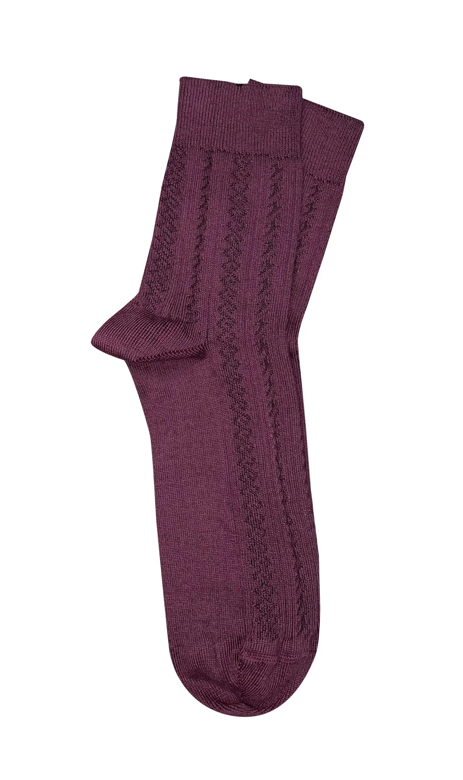 Cotton Aussie Made Socks (One Size) - Tightology socks Tightology Burgundy Short Monte