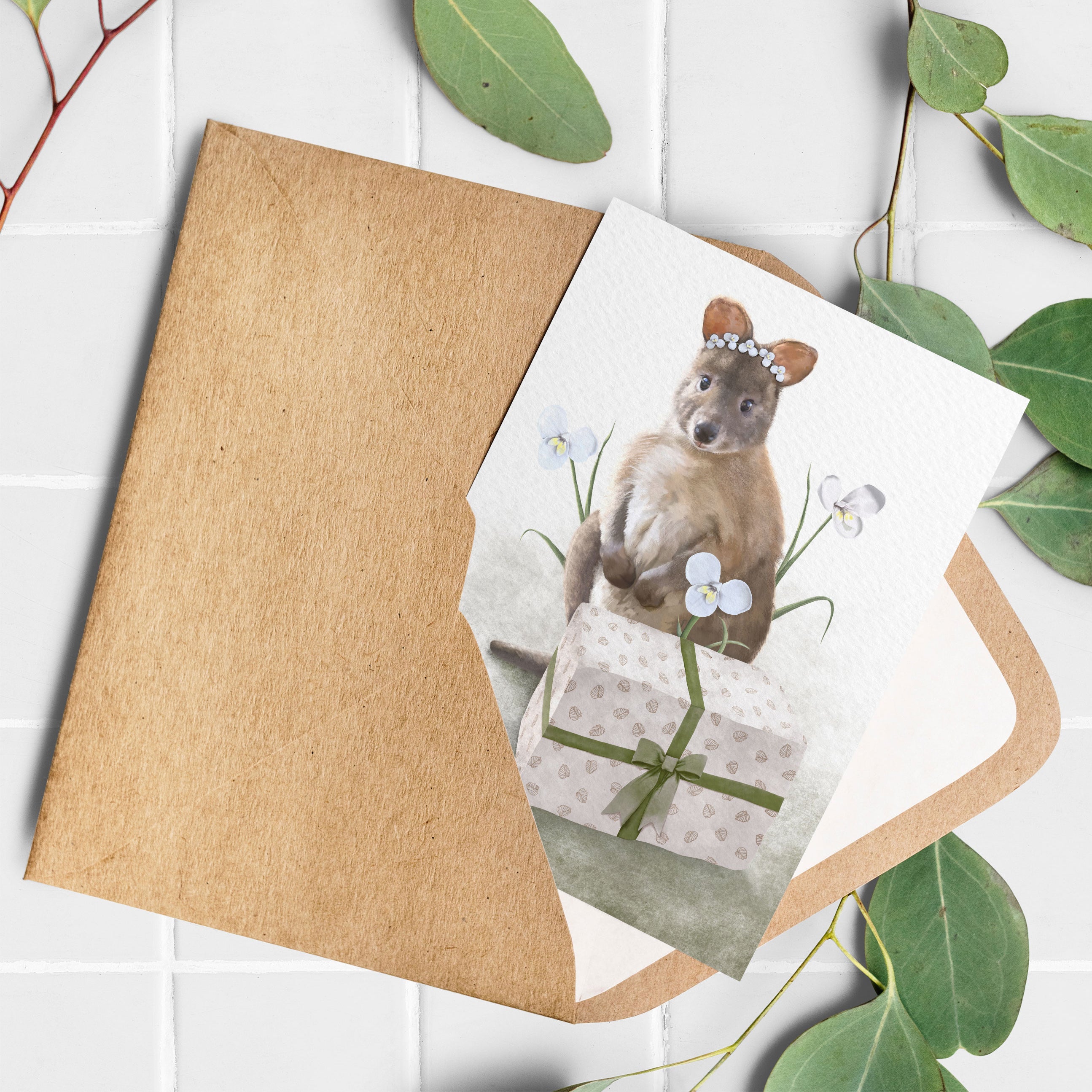 Tasmanian Species Greeting Cards greeting cards Cal Heath Princess Pademelon 