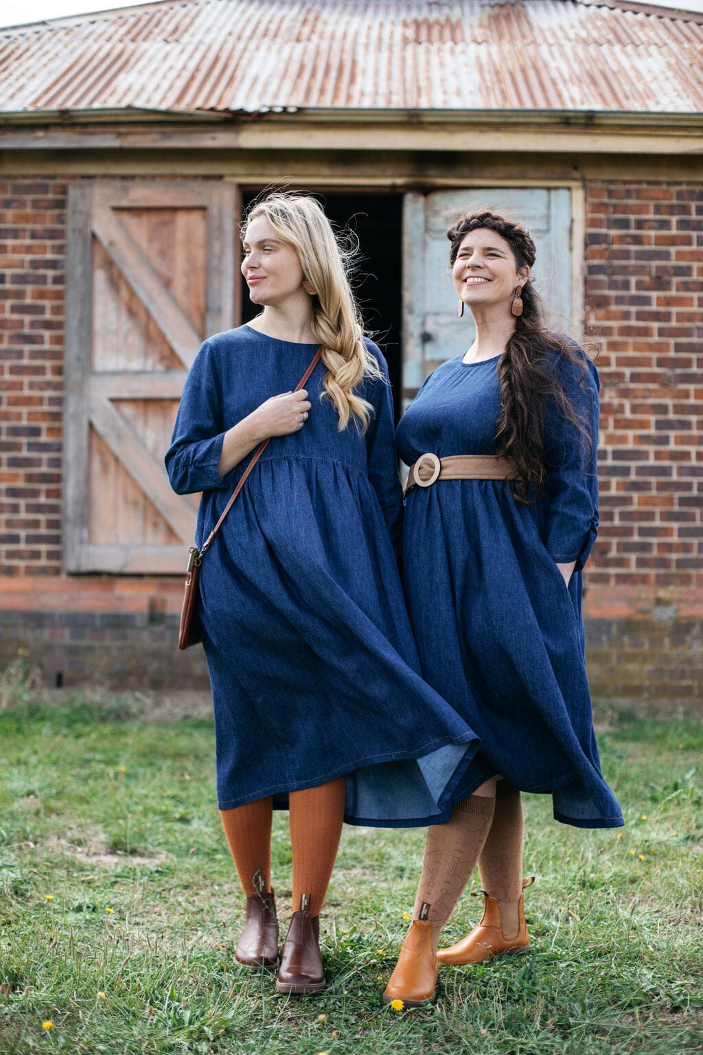 Organic Denim Peasant Dress Organic Denim Peasant Dress