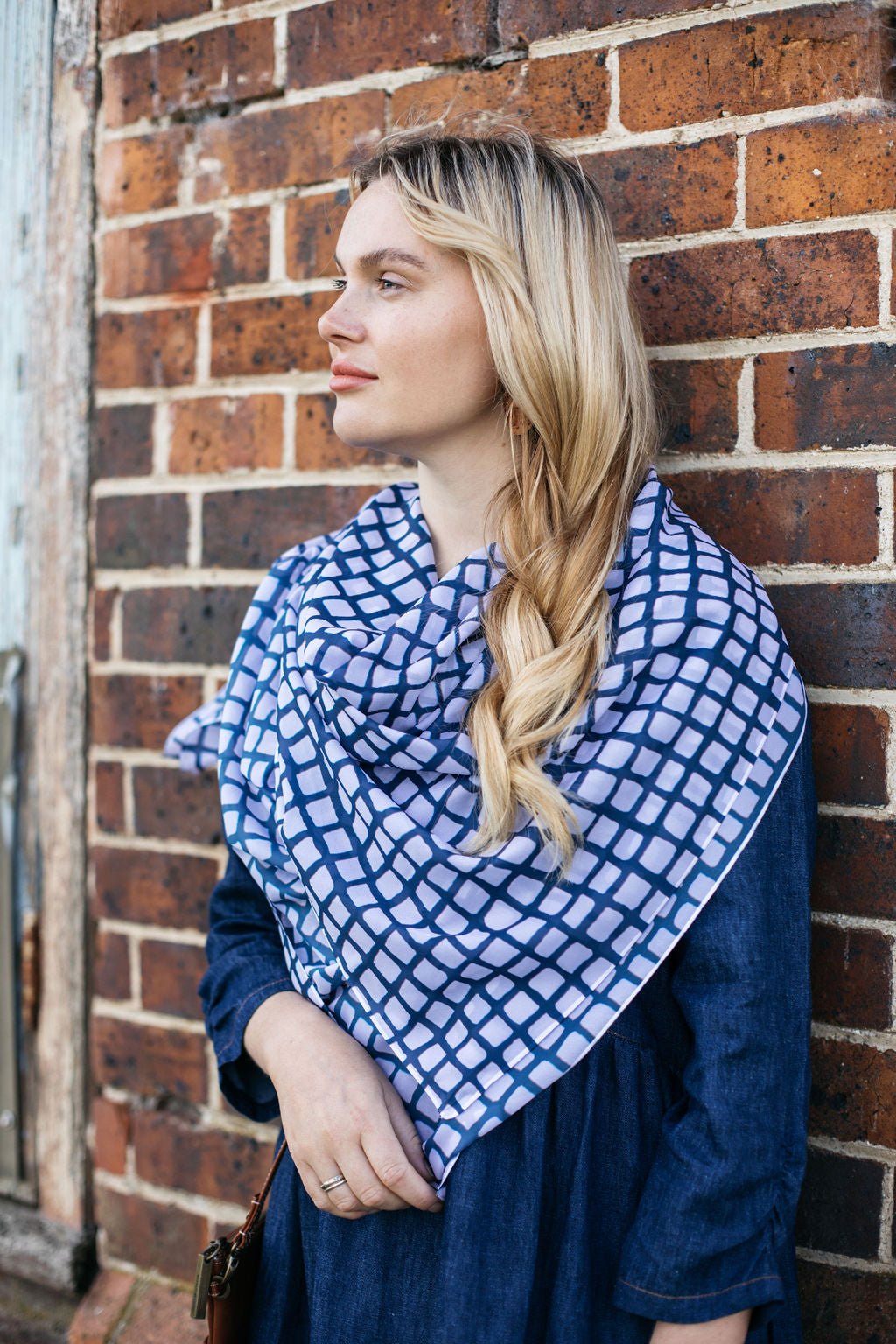 Silken Chic Scarves - Tessellated Pavement Scarf The Spotted Quoll Studio Tessellated Pavement 