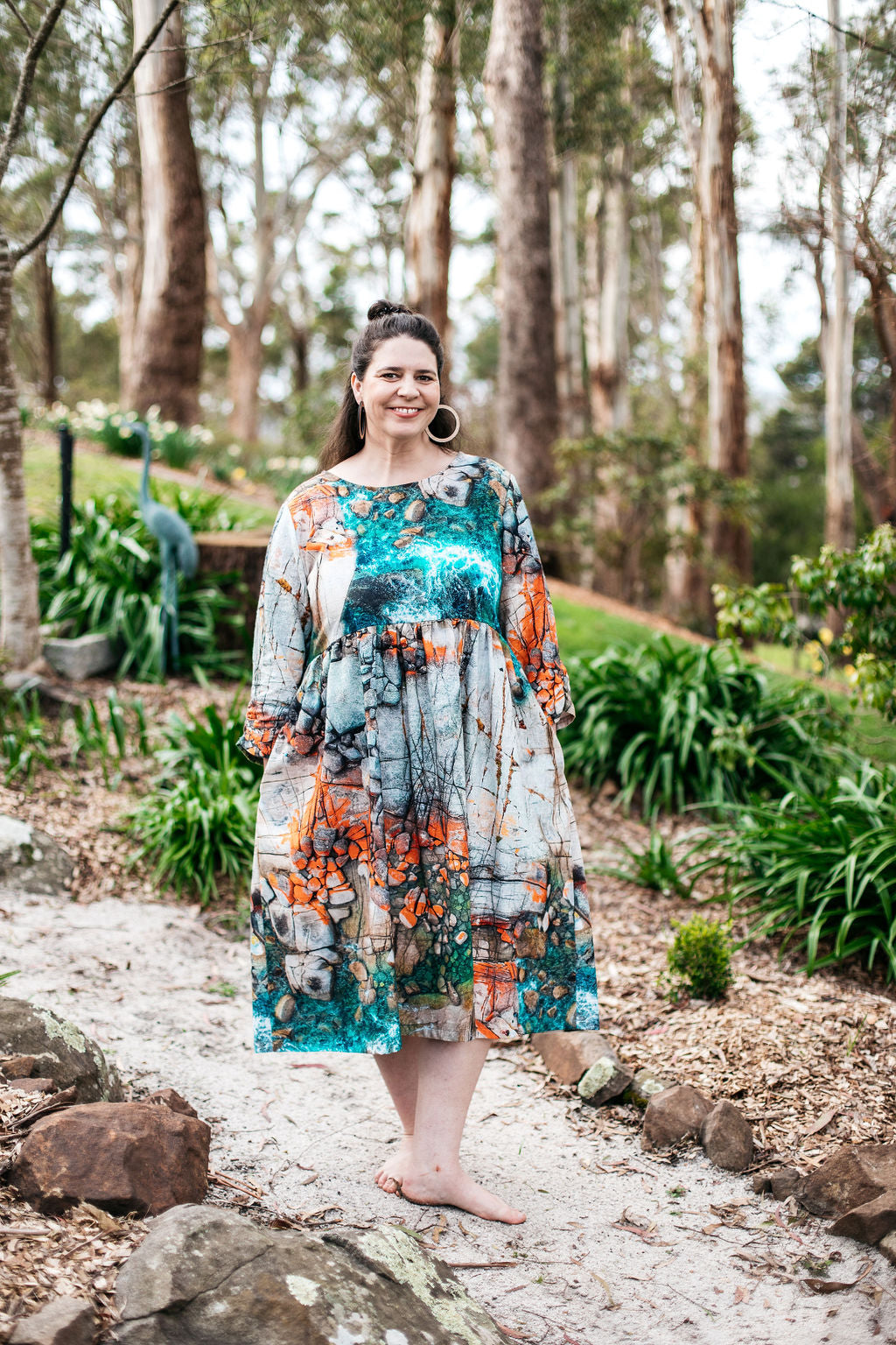 Peasant Dress - Aerial Bay of Fires Dresses The Spotted Quoll 