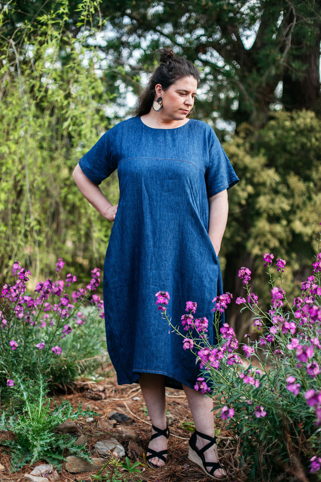 Organic Denim Cocoon Dress - Staple Dress The Spotted Quoll 
