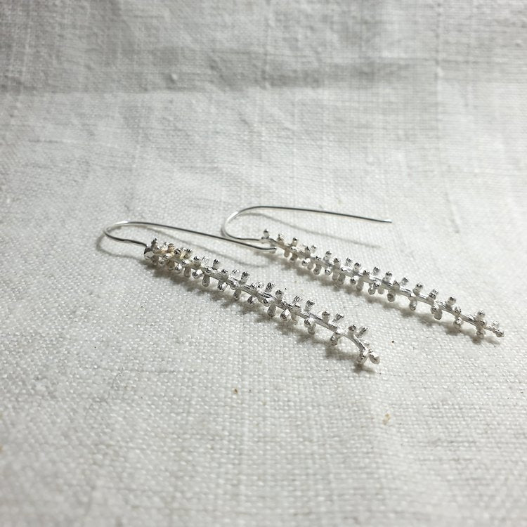 Silver Botanical Threads - Anja Jagsch Earrings Anja Jagsch 