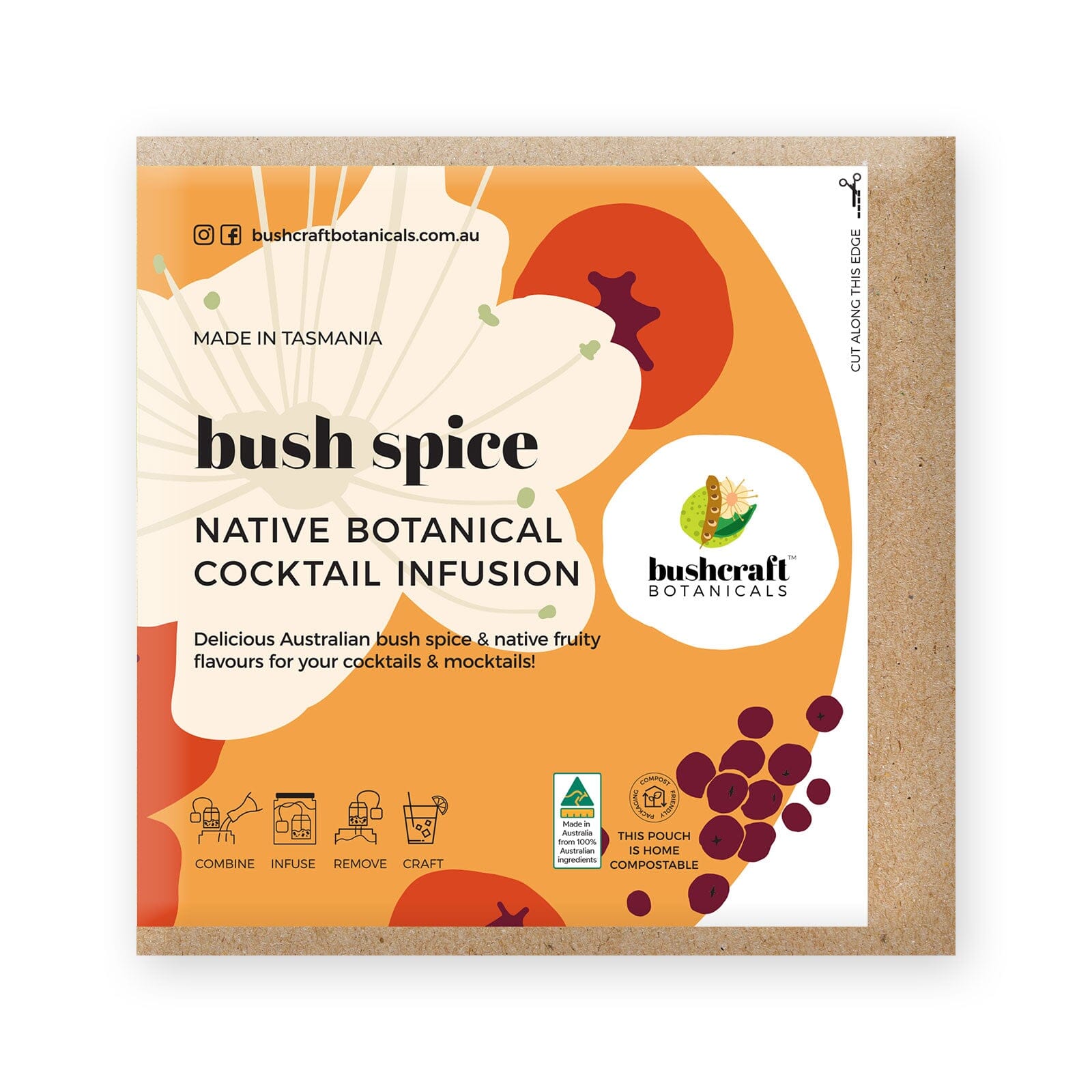 Bushcraft Botanicals - Native Botanical Cocktail Infusions gin kit Bushcraft Botanicals Bush Spice 