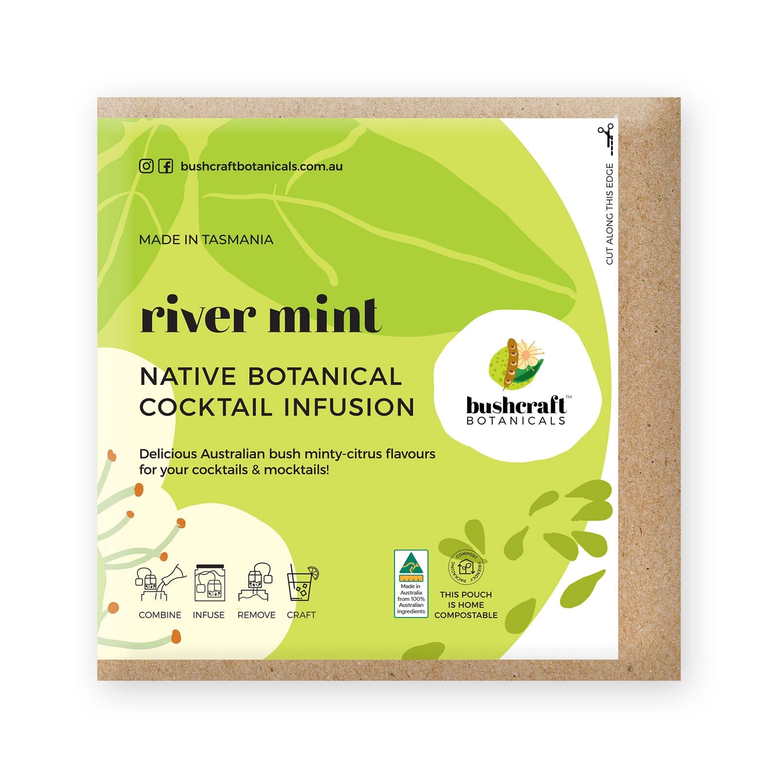 Bushcraft Botanicals - Native Botanical Cocktail Infusions gin kit Bushcraft Botanicals River Mint 