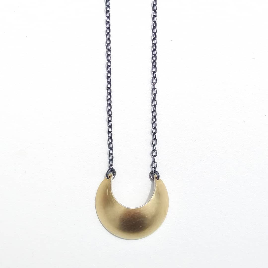 Luna Necklace Silver or Gold Necklaces Emily Eliza Arlotte Gold 