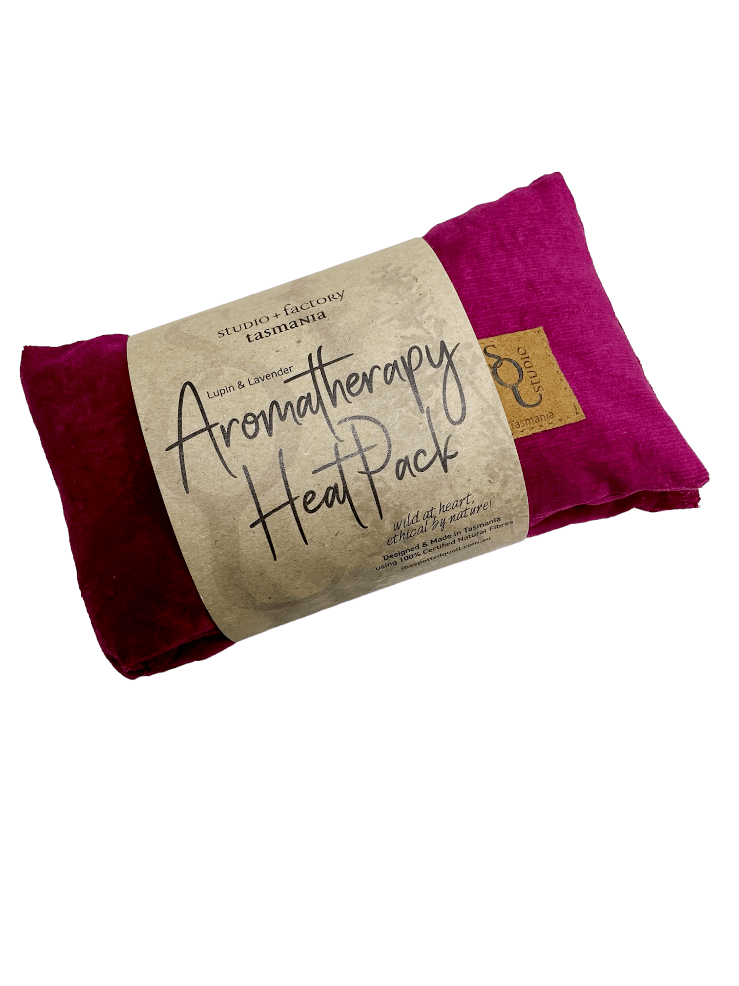 Aromatherapy Heat/Cold pack - Lupin & Lavender Heating Pads The Spotted Quoll Long Beetroot Corduroy 