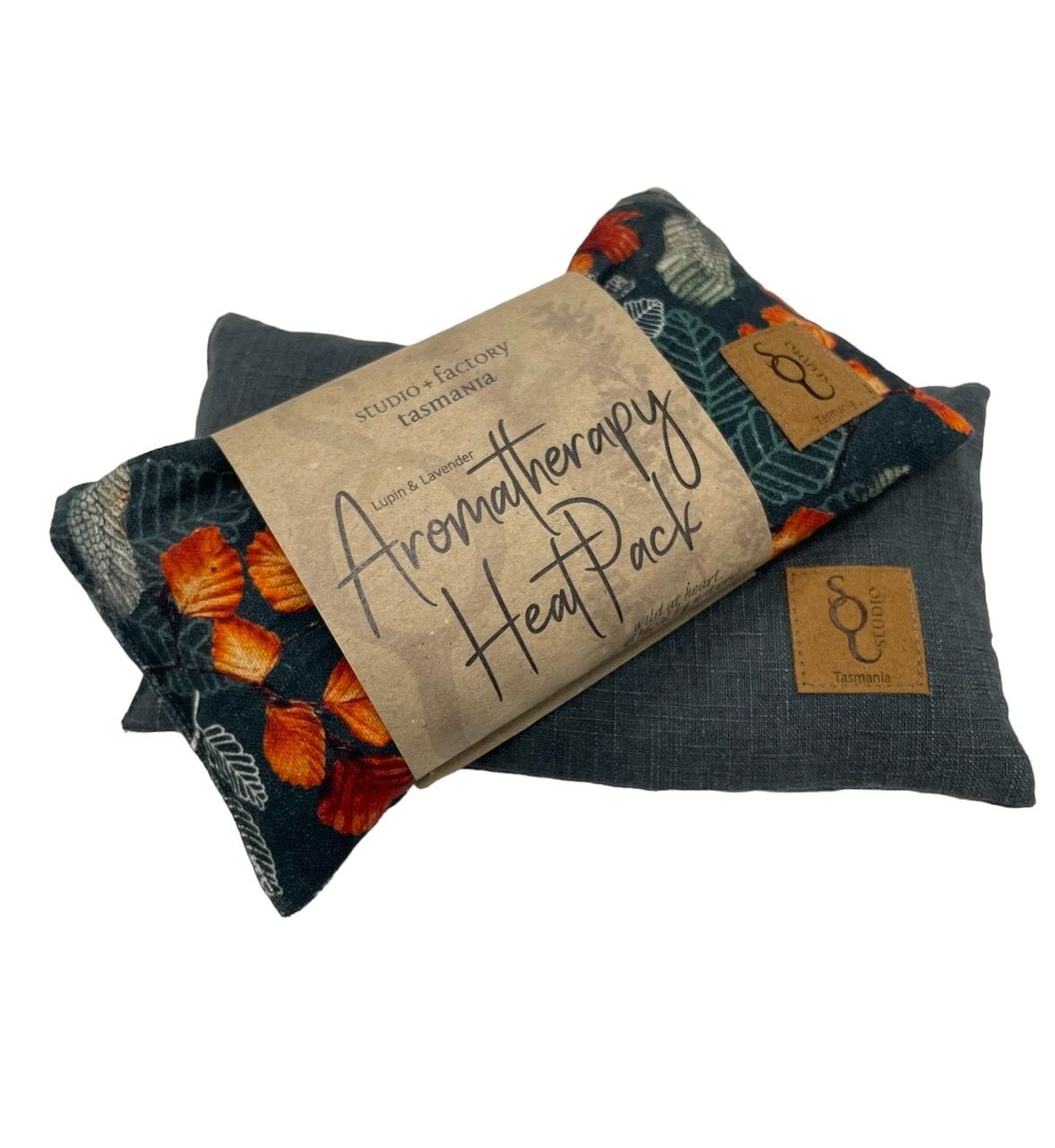 Aromatherapy Heat/Cold pack - Lupin & Lavender Heating Pads The Spotted Quoll Double Trouble Fagus / Slate Slub 