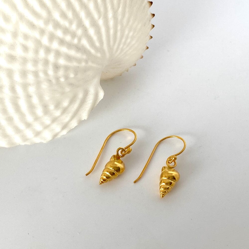 Tasmania Coastal Collection - Silver and Gold Earrings Earrings The rare and Beautiful Mairneer Tiny (30mm) Gold 22K 