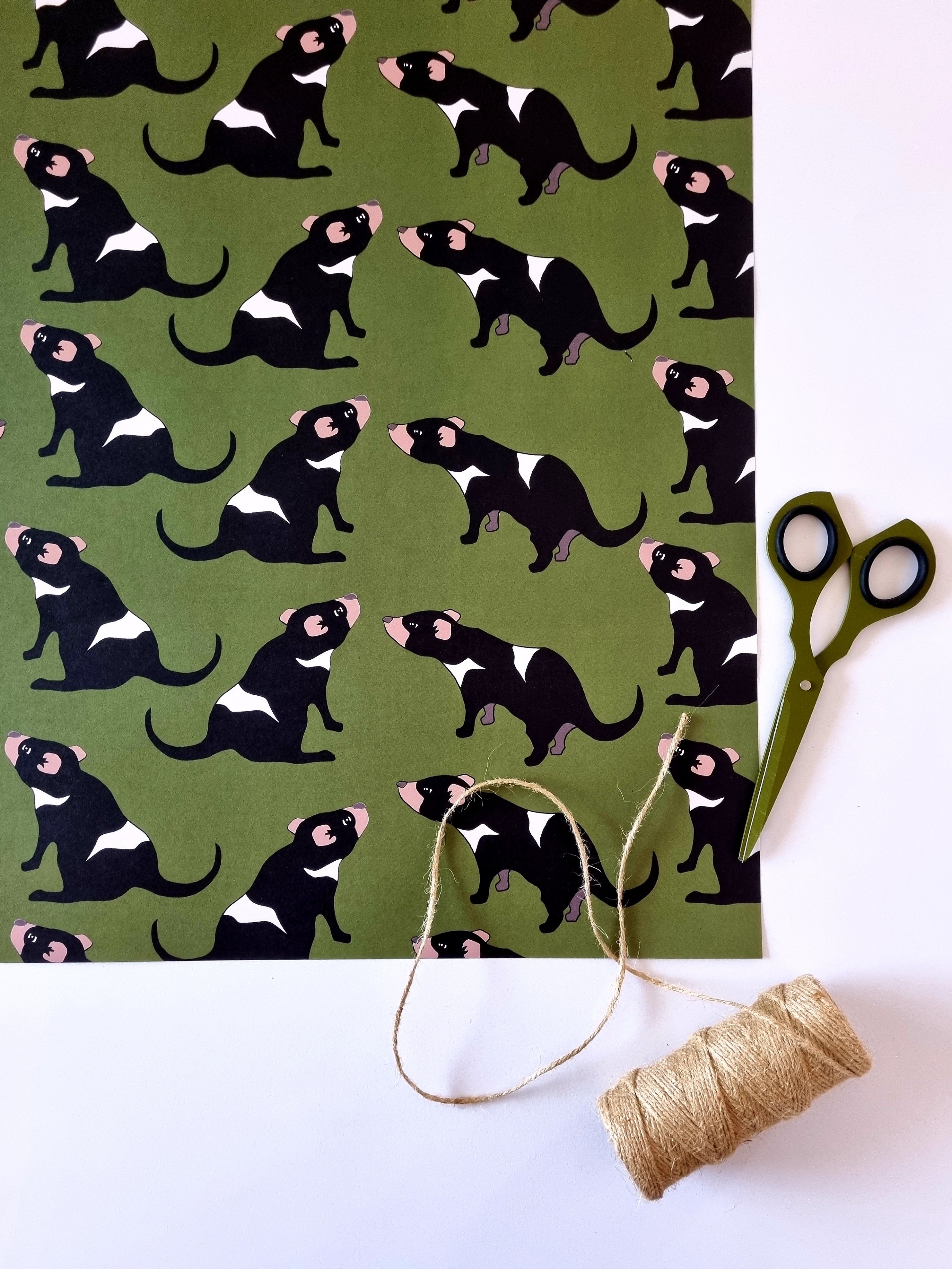 Wrapping Paper- Bosa Art Co Gift Tags & Labels Bosa Art Co Tassie Devil Pack of Five 
