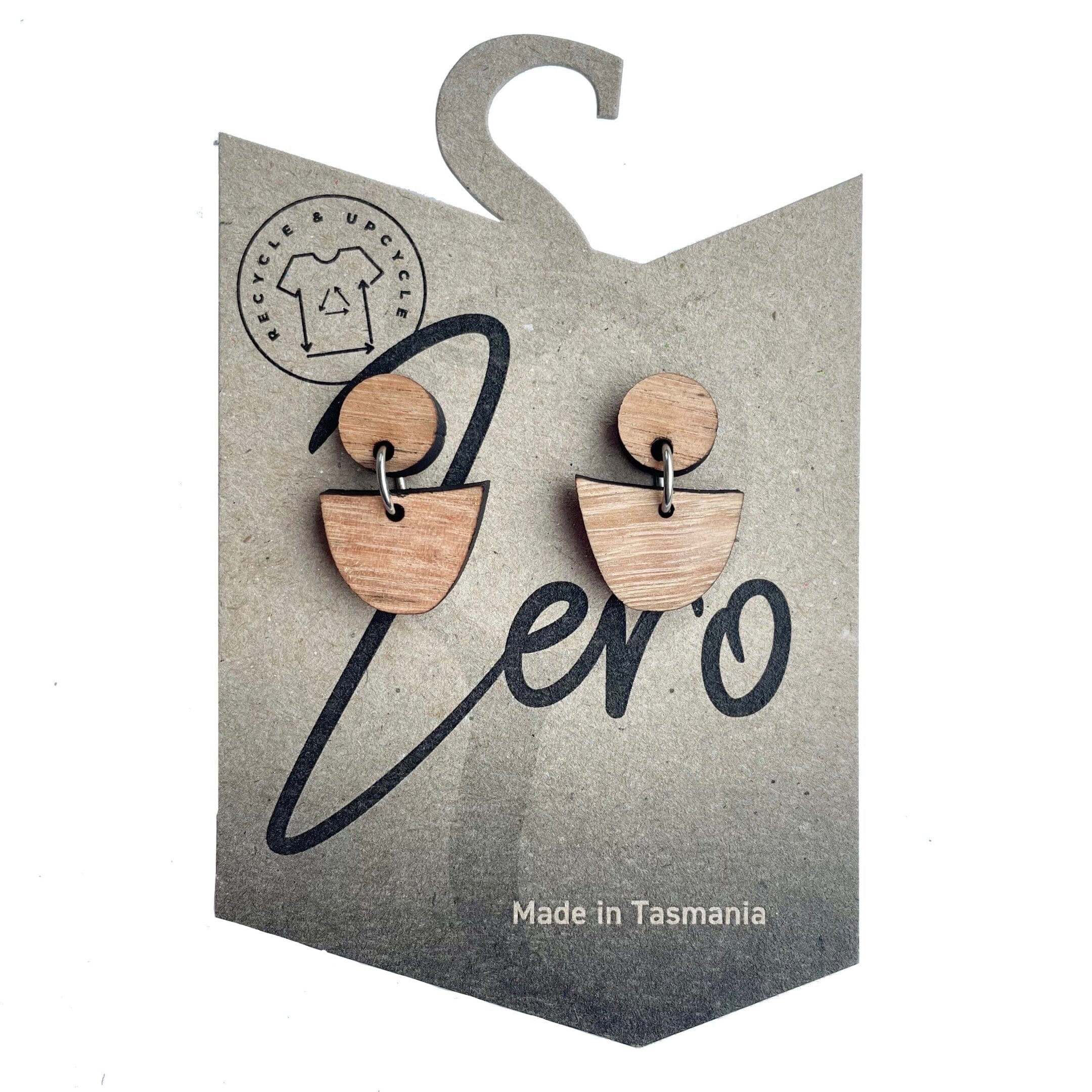 Small Earrings - Zero Waste Australian Timber Earrings The Spotted Quoll 