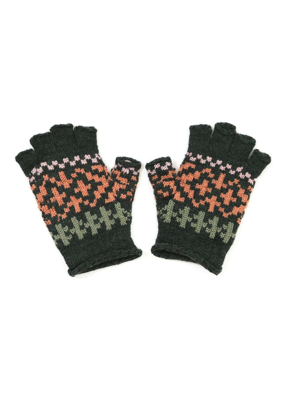 Alice Fairisle Fingerless Merino Gloves - Uimi Gloves Uimi Seaweed 