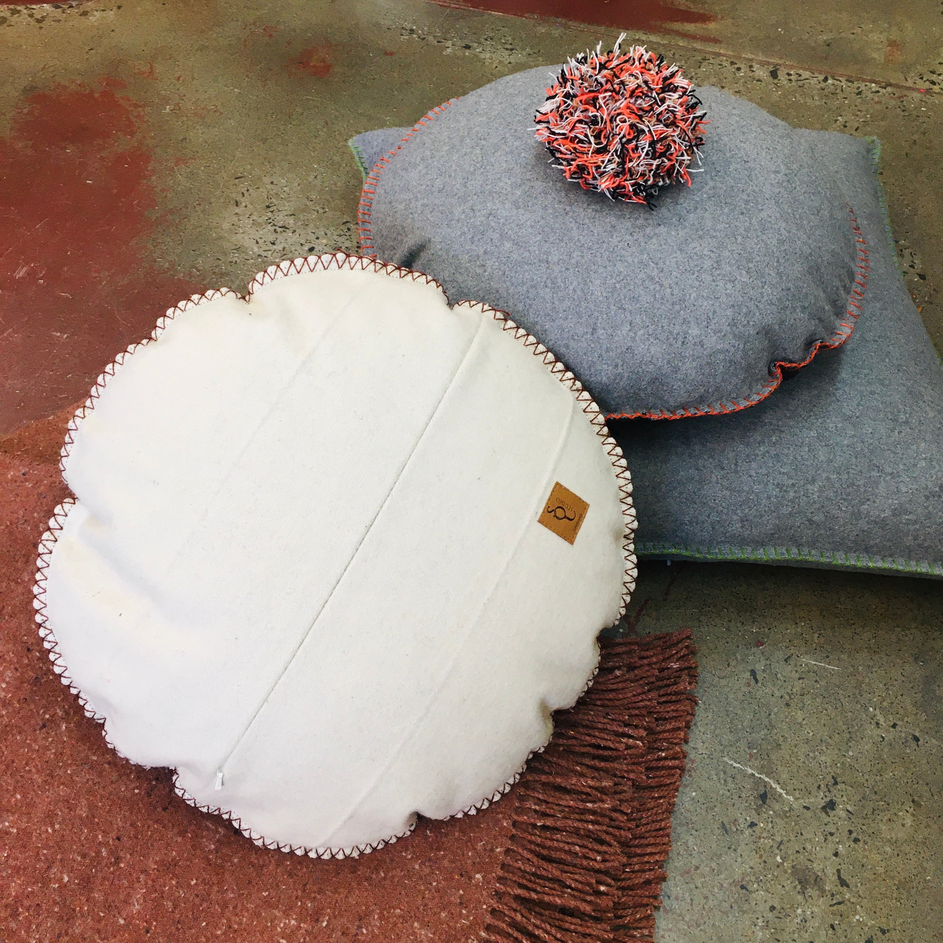 Limited Edition Organic Wool Cushions - Hessian Pony AW 2022 Ottoman Cushions The Spotted Quoll 