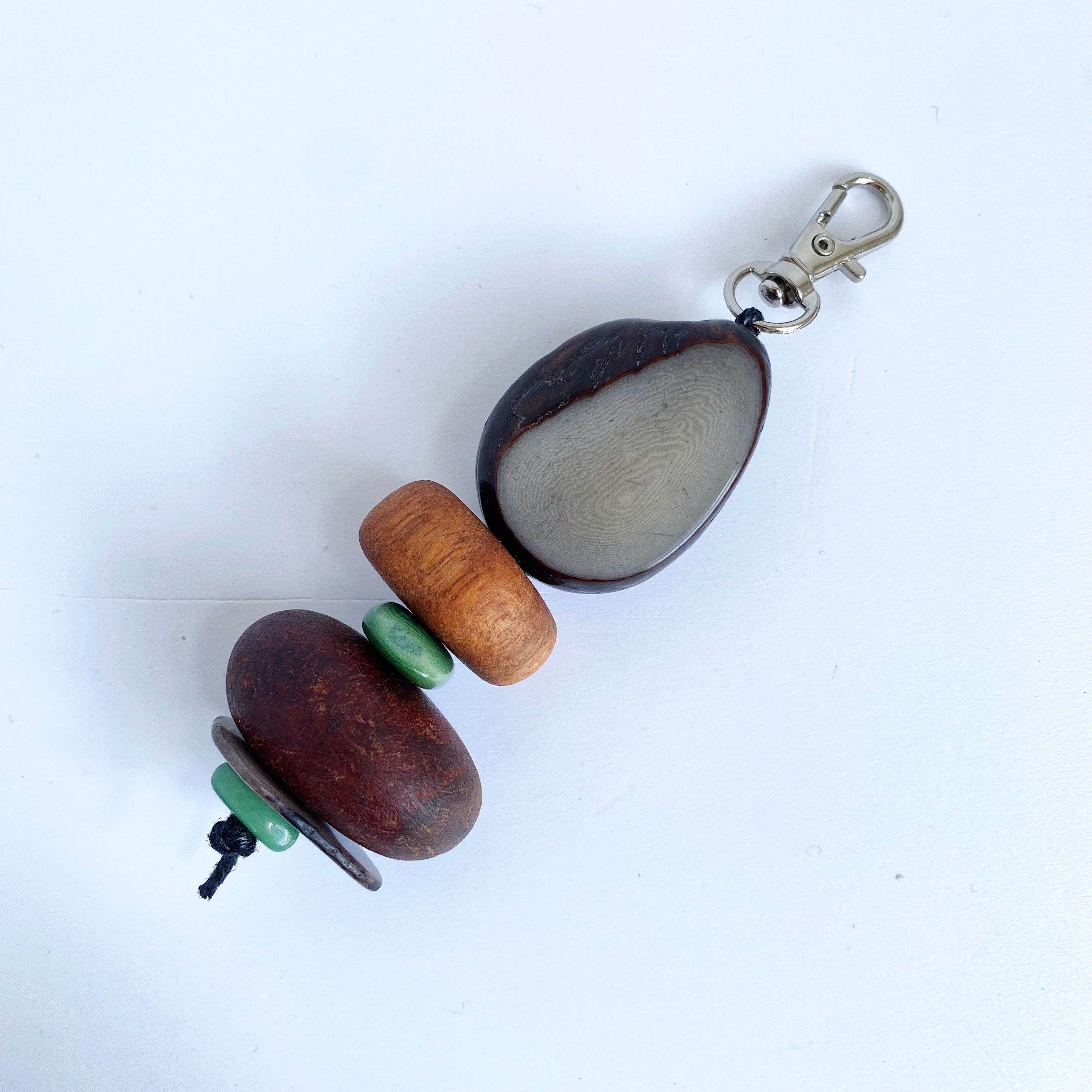 Eco Beads Key Ring key ring The Spotted Quoll Studio Forest Lichen 