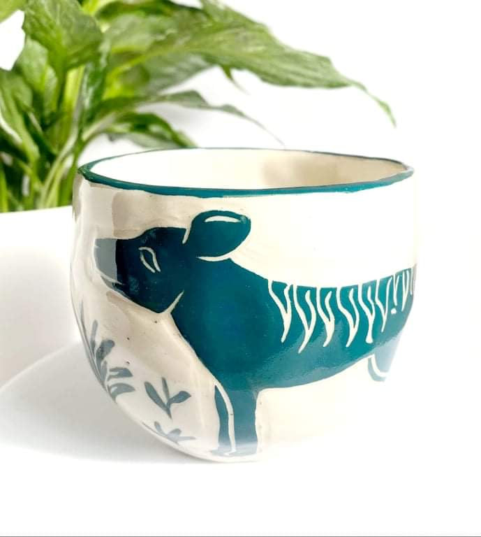 Ceramic Aurora Fae Thylacine Ceramics The Aurora Fae Amulet Green Tumbler (95 x 80mm) 