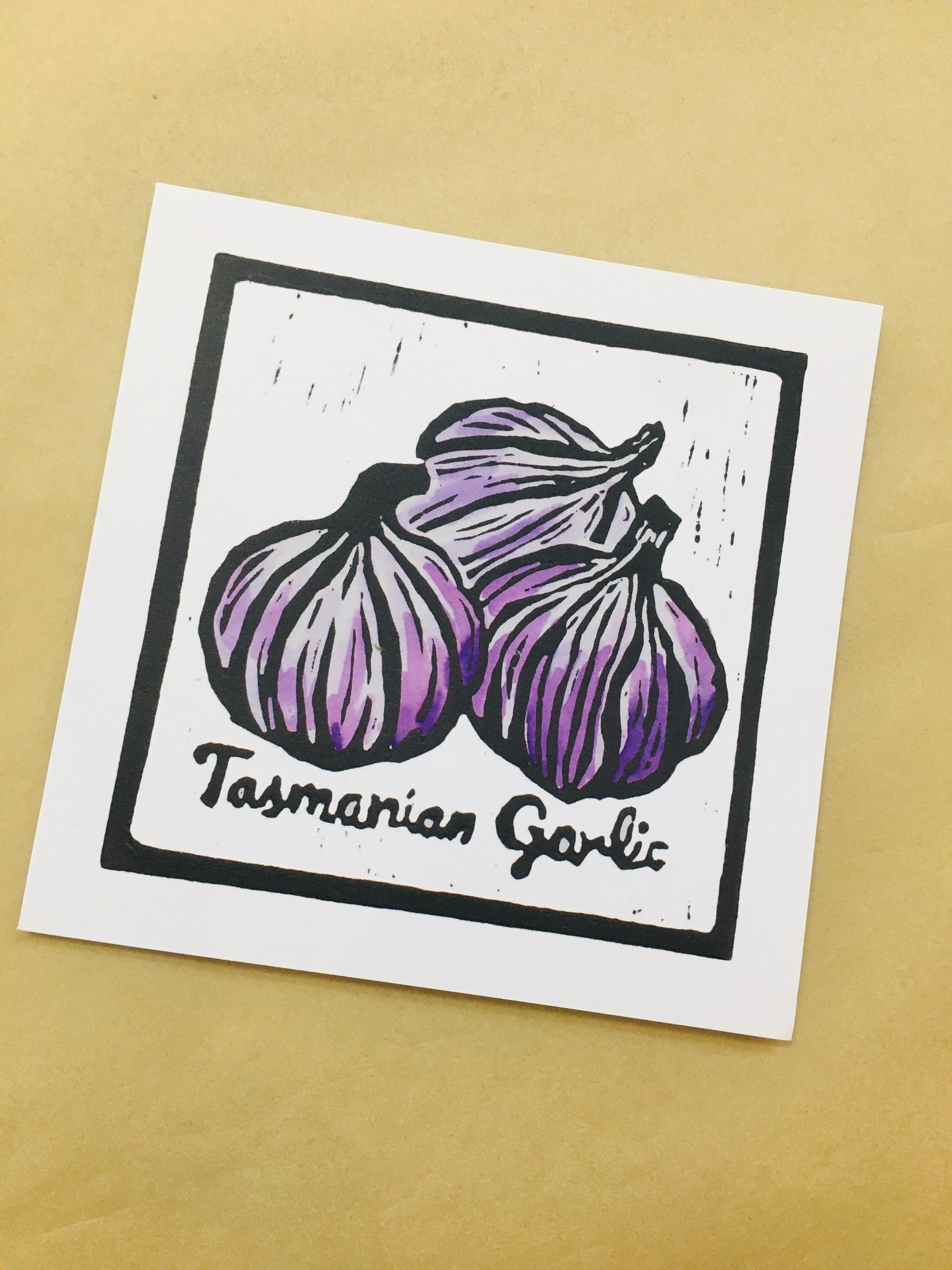 Tasmanian Greeting Cards by Ilana Bea Designs greeting cards Ilana Bea Designs Tasmanian Garlic 