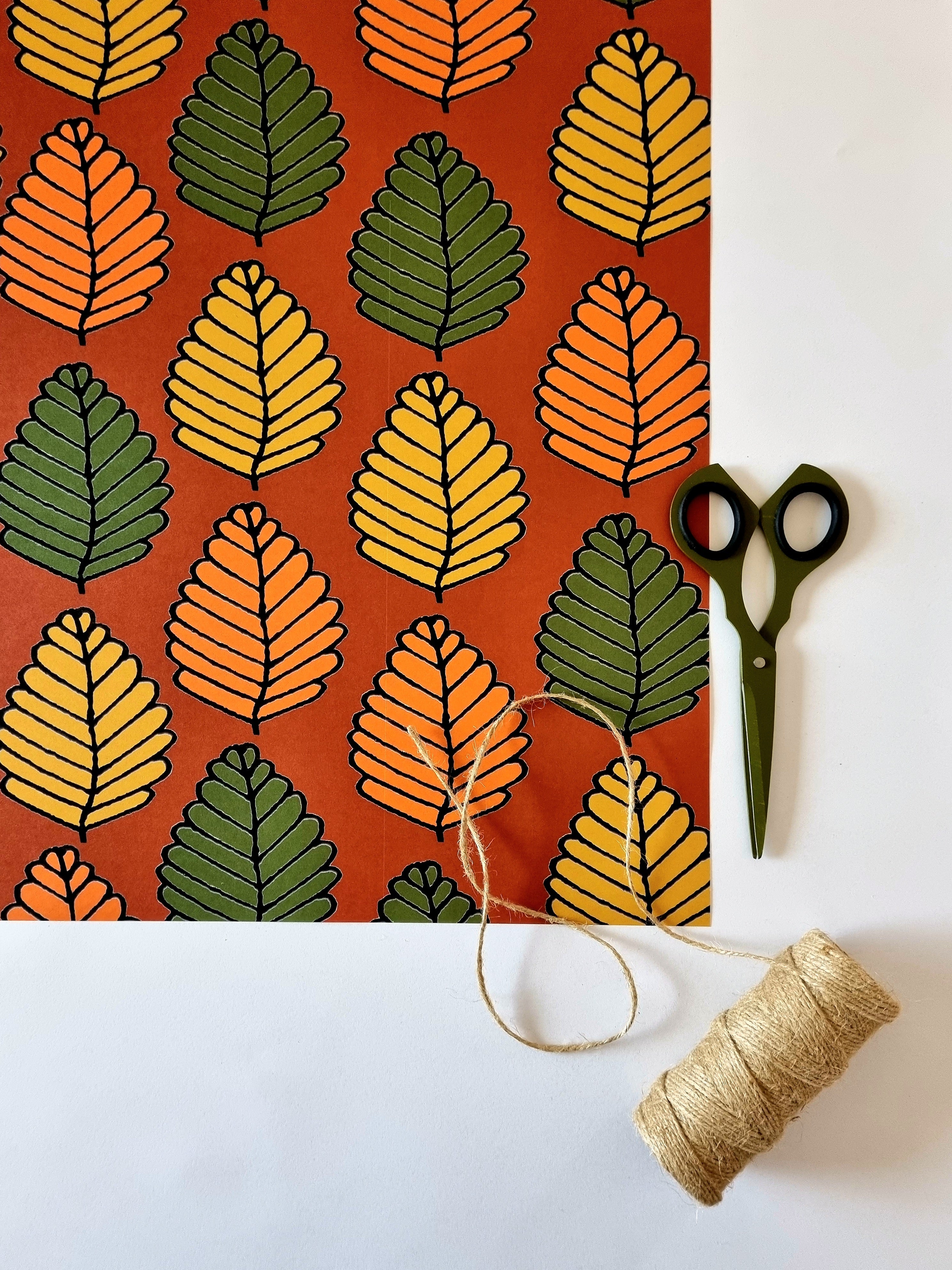Wrapping Paper- Bosa Art Co Gift Tags & Labels Bosa Art Co Autumn Fagus Single 