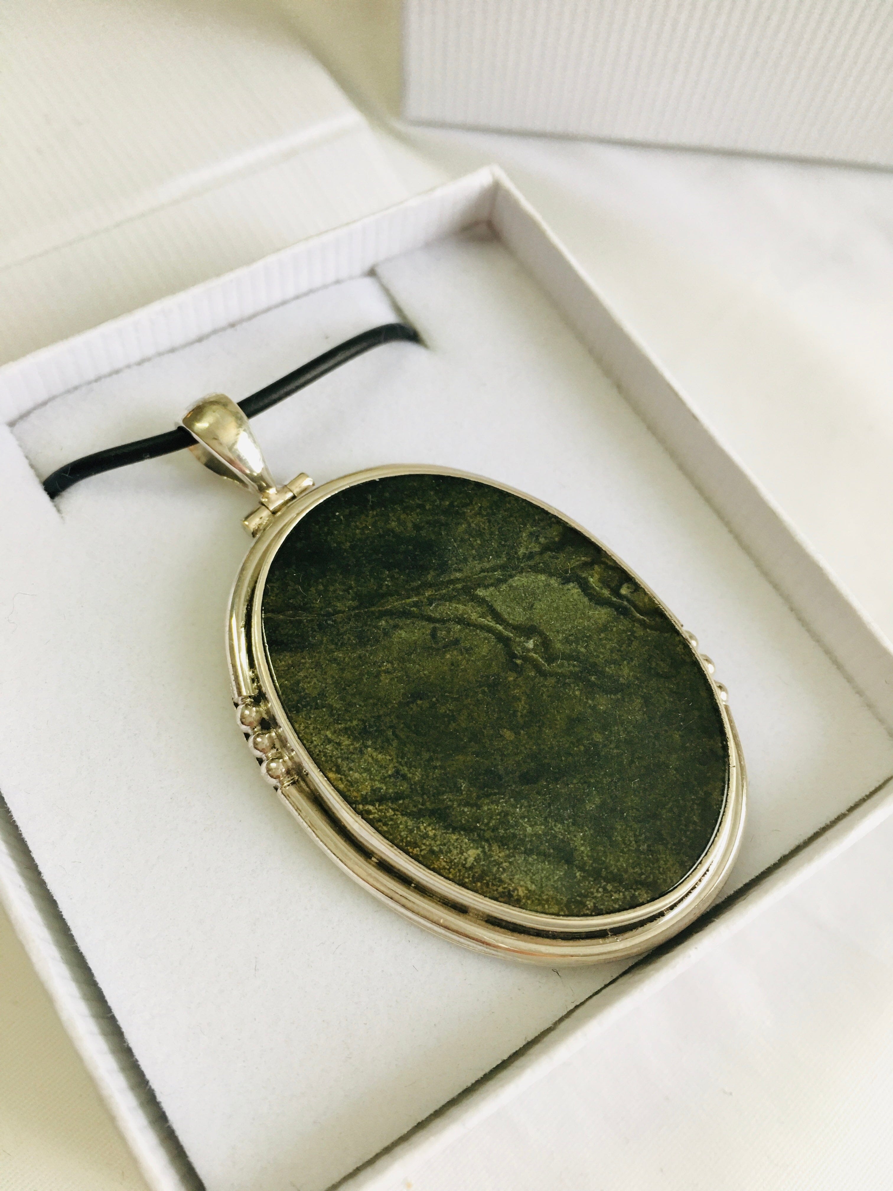 Tasmanian Jade Collection - The Rare and the Beautiful Necklaces The rare and Beautiful Oval Pendant (25cm thread) 