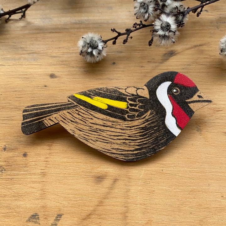 Pigment Bird Brooches- Monica Reeve Brooch Monica Reeve Goldfinch 