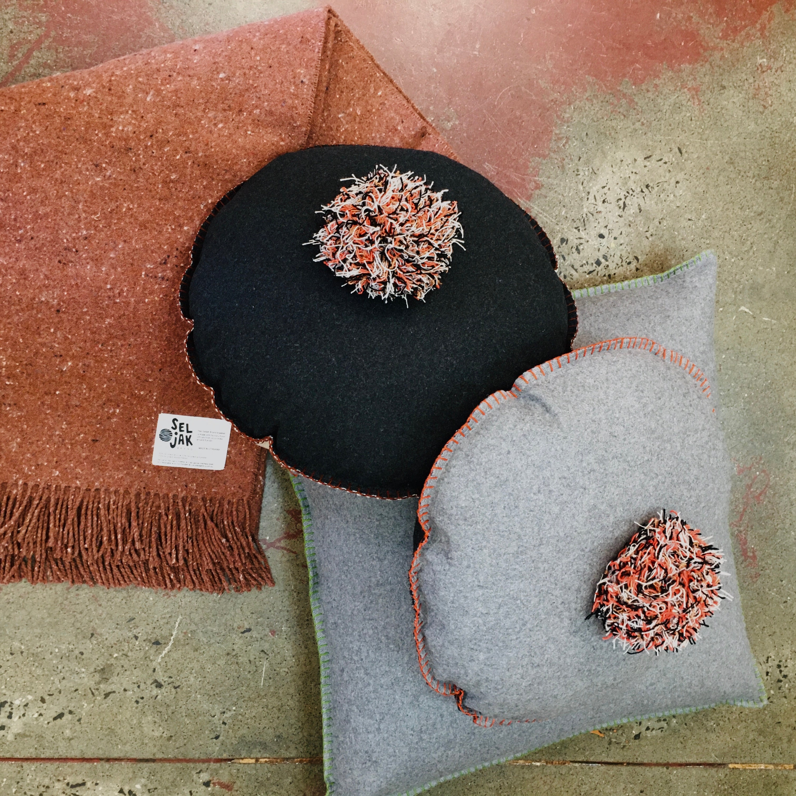 Limited Edition Organic Wool Cushions - Hessian Pony AW 2022 Ottoman Cushions The Spotted Quoll 