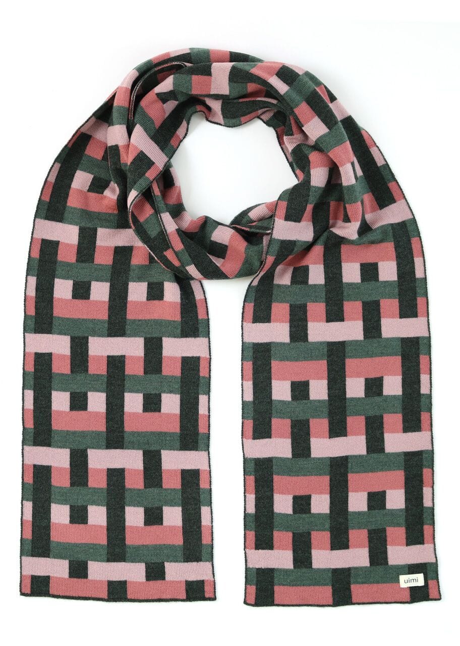 Dixie Modern Check Scarf - Uimi Scarf Uimi Seaweed 