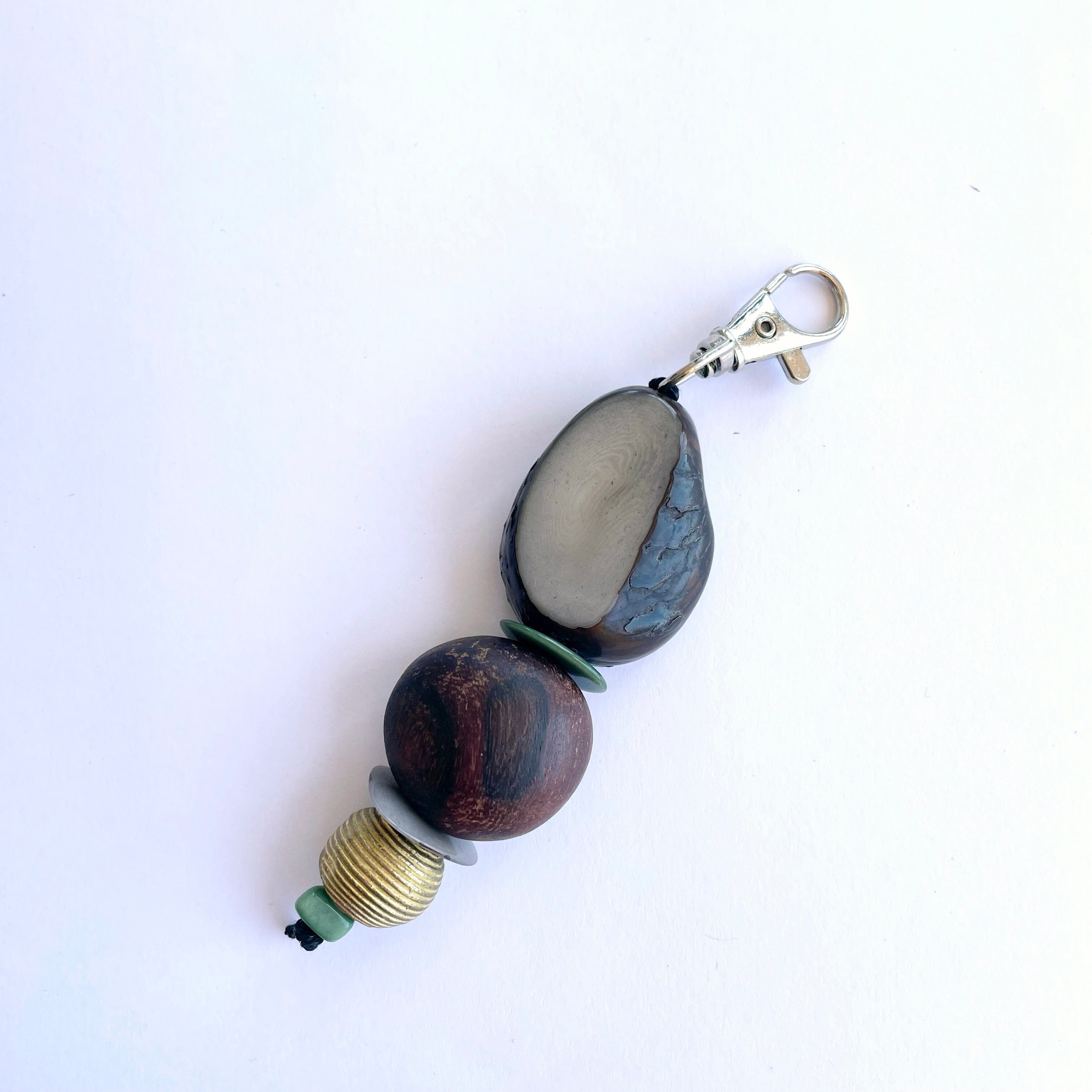 Eco Beads Key Ring key ring The Spotted Quoll Studio Grey Forest 