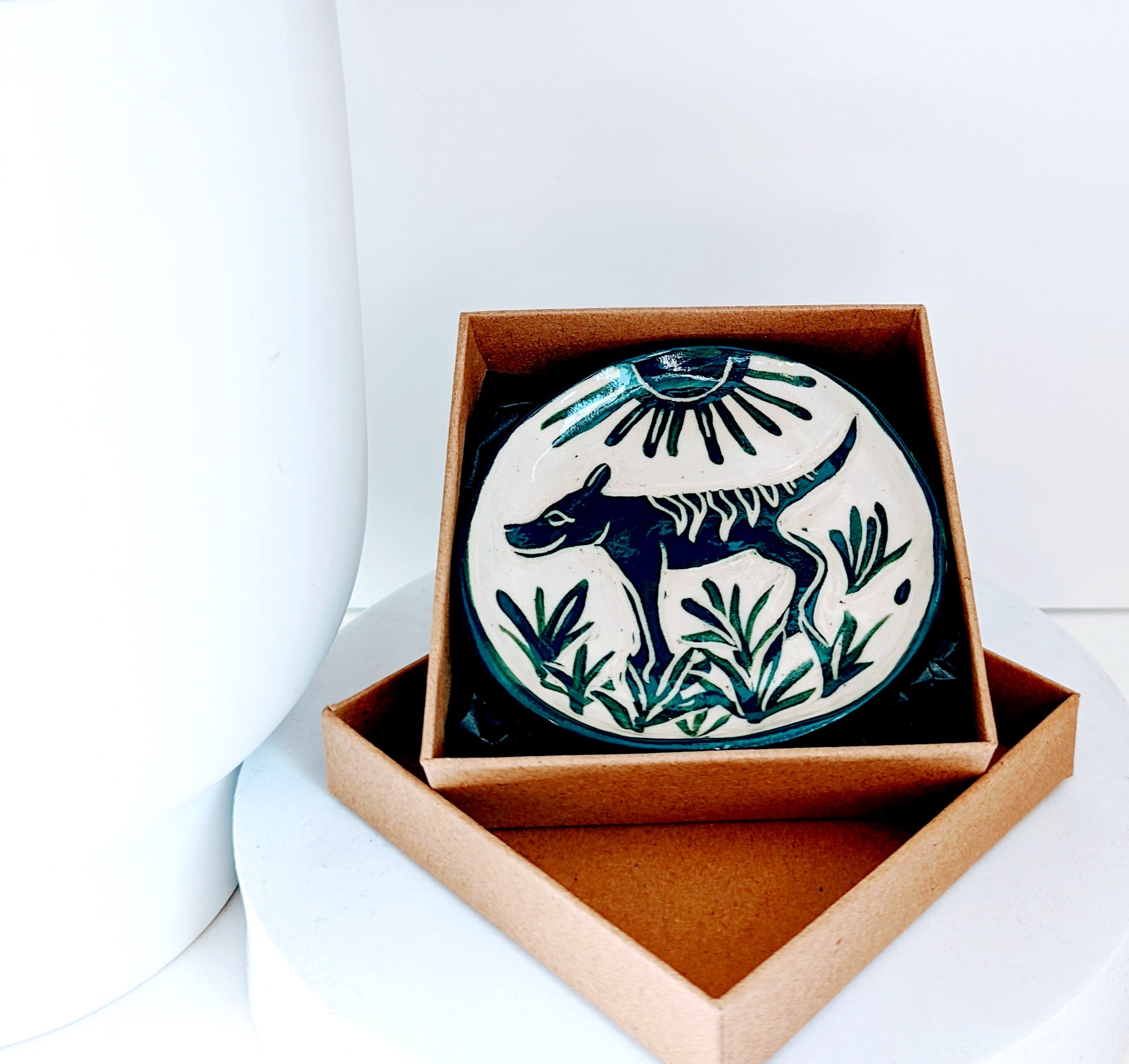 Aurora Fae Gift Box Trinket Dishes Ceramics The Aurora Fae Amulet Green Thylacine 