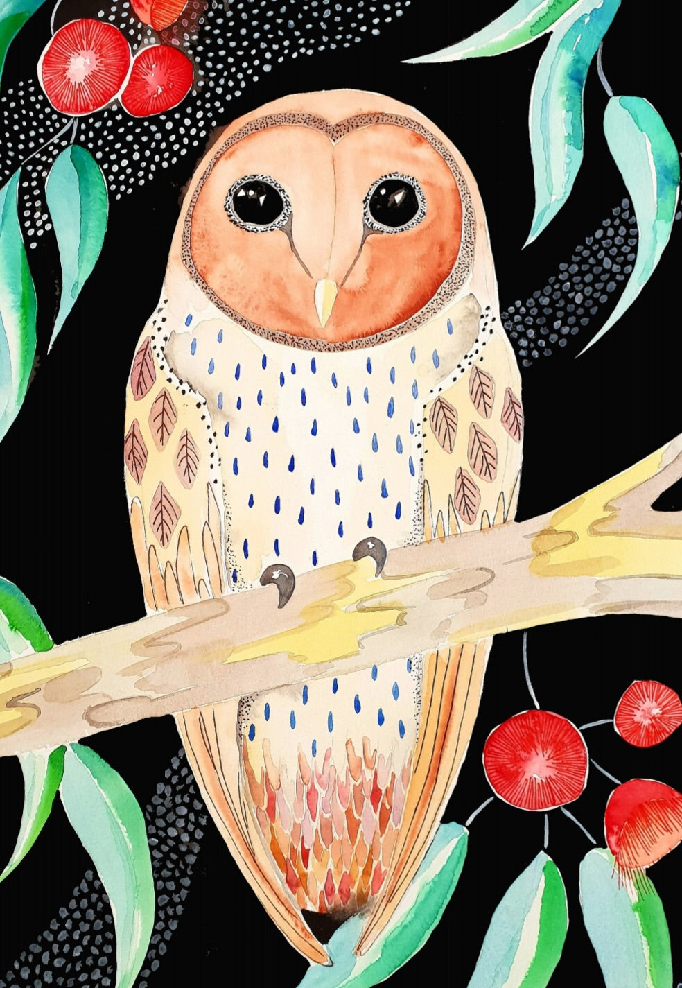 Bosa Art Co A3 Art Prints Art Print Bosa Art Co The Tasmanian Masked Owl 