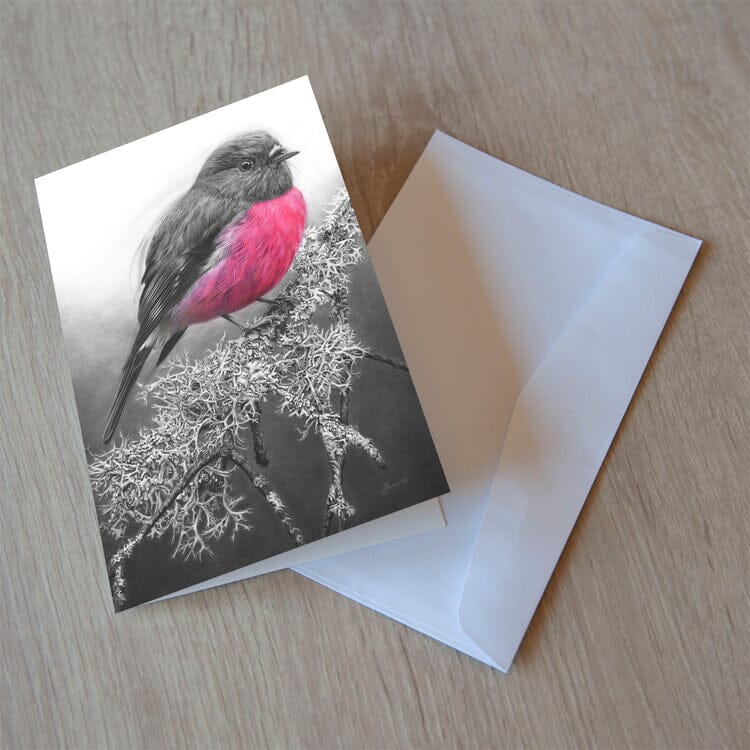 Fiona Francois Greeting Cards greeting cards Fiona Francois Pink Robin 