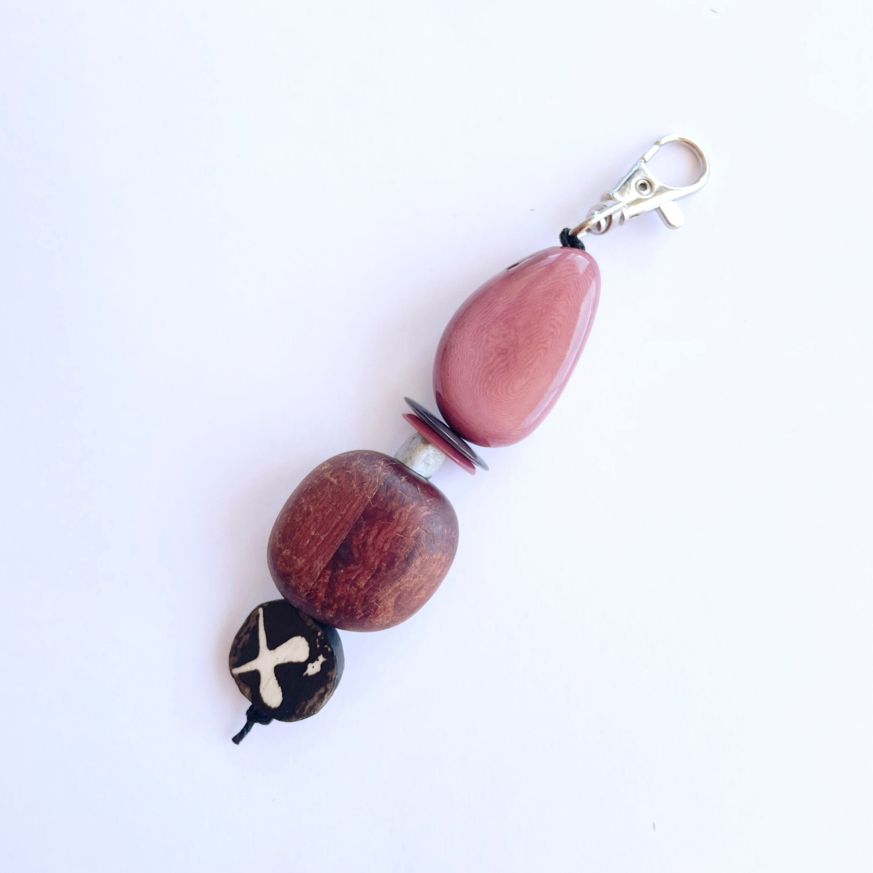 Eco Beads Key Ring key ring The Spotted Quoll Studio Pink Candy 
