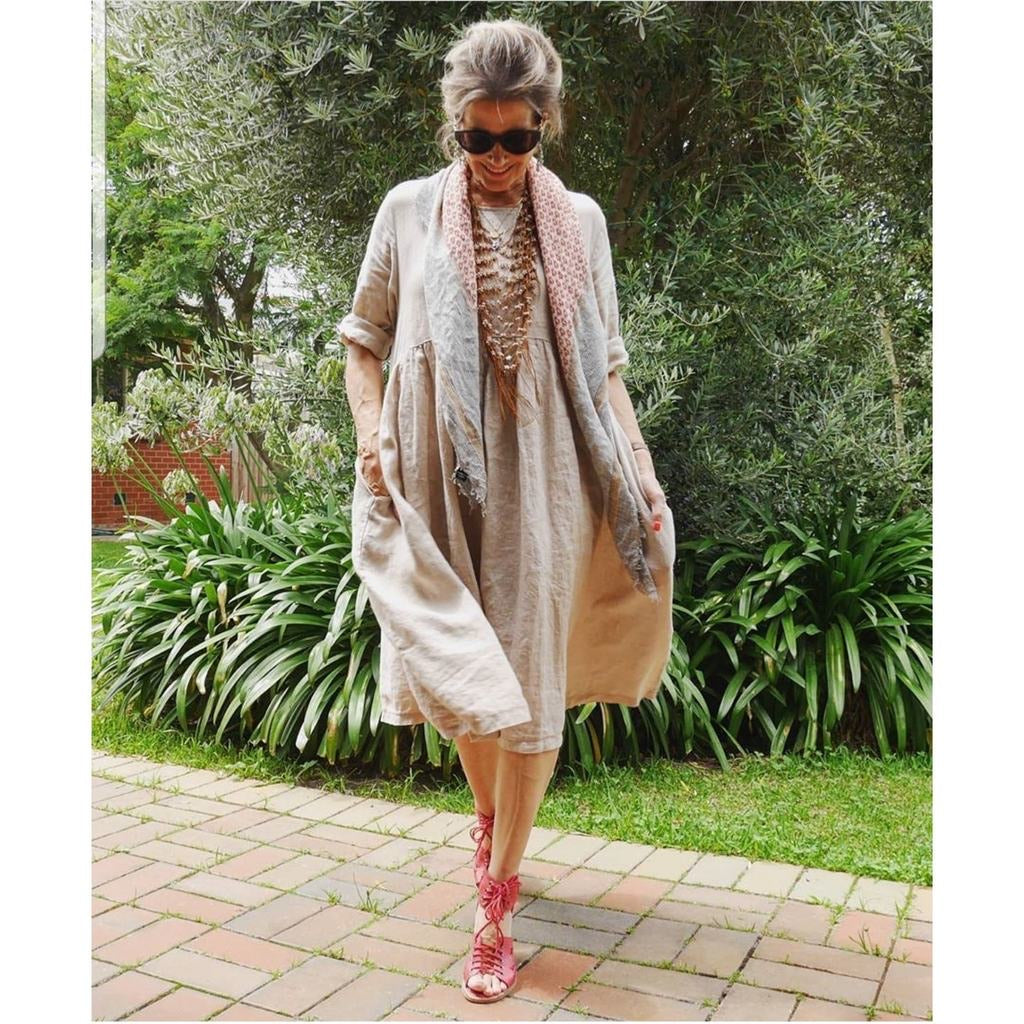 Montaigne Italian Linen Baggy Dress Dress Etika 