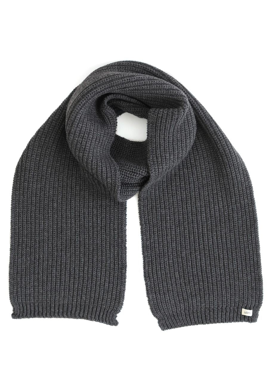 Ernest Fishermans Rib Scarf Merino Wool - Uimi Scarf Uimi Charcoal 