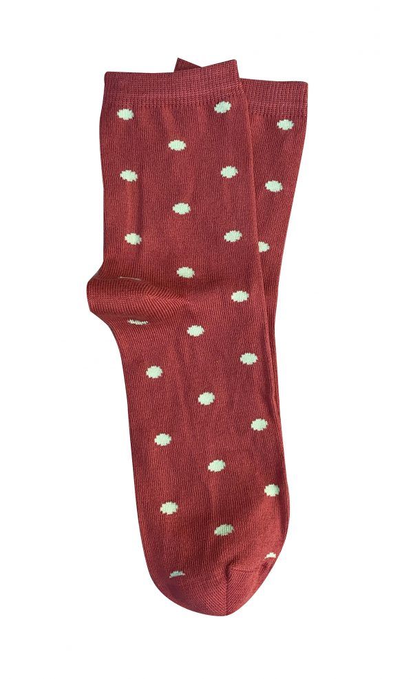 ‘Dotty’ Cotton Socks - Tightology socks Tightology Rust & Lime Short 
