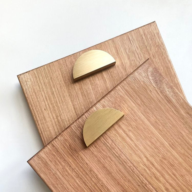 Lune Cheese Board Cheese Board The Wood People Large Brass Handles 